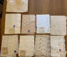 LOT OF 9 VINTAGE TABLE RUNNER SCARF ~NOS WITH TAGS~ ALENCON, SWISS, AUSTRIA picture
