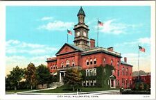 Willimantic CT-Connecticut, City Hall, Exterior, Vintage Postcard picture