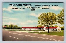 North Kingsville OH-Ohio, Tally-Ho Motel Highway 20 Advertising Vintage Postcard picture