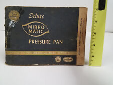 Deluxe Mirro-Matic Pressure Pan: Recipes, Directions and Timetables Vintage 1958 picture