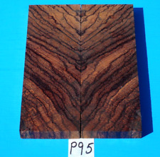 1 PAIR FIGURED ZEBRAWOOD KNIFE SCALES~EXOTIC WOOD picture