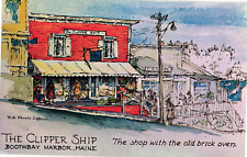 The Clipper Ship Store Boothbay Harbor ME Chrome Postcard c1960 picture