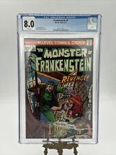 Frankenstein #3 CGC 8.0 Marvel 1973 Mike Ploog art White Pages picture