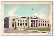 c1950's Canadian National Railways Station Hamilton Ontario Canada Postcard picture