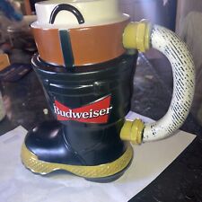 BUDWEISER BEER Stein Mug Fire Fighters Boot Ceramarte First In a Series 1997 Bud picture