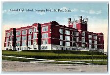 c1910's Central High School Lexington Blvd. Exterior St. Paul Minnesota Postcard picture