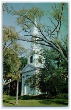 c1960's Congregational Church Exterior Sandwich Massachusetts MA Trees Postcard picture