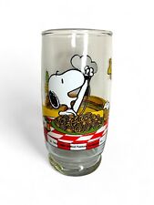 Vintage Snoopy Woodstock Peanuts Eating Sub Spaghetti 1965 Glass picture