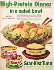1961 Star-Kist Tuna High Protein Salad Dinner Vintage Print Ad Albacore picture