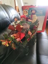 Old World Christmas Carollers Santa Wagon with 4 Choir Family ORIGINAL BOX 1996 picture
