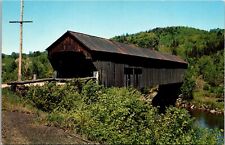 Postcard Chester Vermont Old Covered Bridge Vintage c1950s Unposted picture