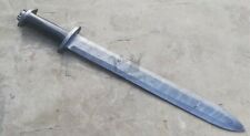 Handmade Damascus Steel Double Edge 27 Inches Viking Sword With Sheath picture