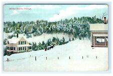Winter Scene Snow Orange MA Massachusetts Postcard picture