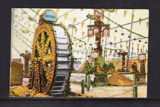 Postcard National Orange Show 1913 San Bernardino CA, FONTANA Booth, Water Wheel picture