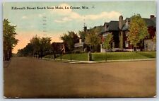 Postcard Fifteenth Street South From Main, La Crosse, Wisconsin Posted 1939 picture