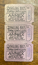 (3) Unused Ringling Brothers World's Greatest Shows 25C Annex Tickets #4 picture