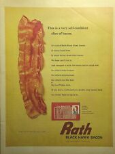Rath Black Hawk Bacon Waterloo Iowa Confident Slice Vintage Print Ad 1963 picture