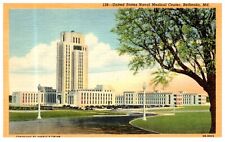 Maryland Bethesda US Naval Medical Center 1943 Vintage Linen Postcard-L2-82 picture