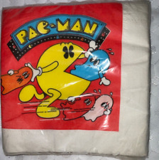 Pac Man Napkins Vintage 1982 Pac Man Atari Namco Party Napkins G16 picture