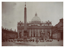 Italy, Rome, St. Peter's Square, Vintage Print, circa 1900 Vintage Print picture
