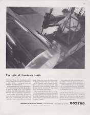 1943 Print Ad Boeing Designers of Flying Fortress The Skin of Freedom's Teeth picture