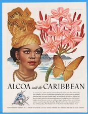 1948 Boris Artzybasheff ALCOA STEAMSHIP Caribbean Butterfly GORGEOUS art ad picture