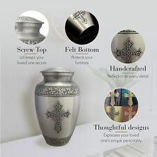 Love of Christ Silver Cremation Urn, Cremation Urns Adult, Urns for Human Ashes picture
