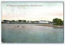 1909 Fort Brown As Seen From The Ferry Brownsville Texas TX Posted Boat Postcard picture