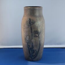 Antique Heintz Signed Art Noveau Floral Vase with Sterling Silver Overlay 9