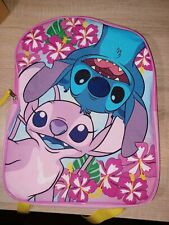 Disney Stitch and Angel Large Glittery Shiny Backpack New /w Tags Fast Forward picture