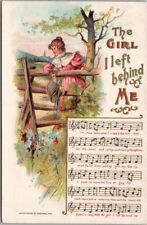 Vintage 1909 Music Song Embossed Greetings Postcard 