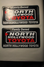 Pair of 2X North Hollywood Toyota Dealer License Plate Frame Plastic picture