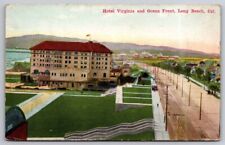 Hotel Virginia and Ocean Front Long Beach CA California Postcard  picture