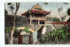 Old Postcard of a Temple in Hanoi Vietnam picture