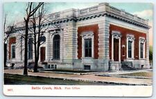 Postcard MI 1907 Battle Creek Post Office E9 picture