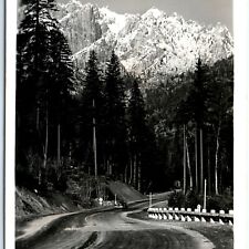 c1940s Castle Crags CA RPPC Highway Car Real Photo Postcard JH Eastman Cali A97  picture