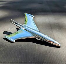Vintage 1950s 60s Airplane Jet Chrome Custom Automobile Hood Ornament 1953 Ford picture