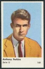 1959 ANTHONY PERKINS TV & MUSIC STARS DUTCH GUM CARD SERIE U #168 NM picture