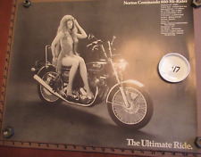 Norton 850 Commando Hi Rider The Ultimate Ride Lady Godiva Dealer Only Poster 47 picture