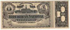 1900 NATIONAL REPUBLICAN CONVENTION TICKET, SUPERB GEM CONDITION. picture