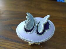 Binged Out Purple Vintg Real Goose Eggshell Trinket Box By Chris Curtis Fantasy picture