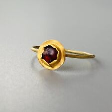Ancient Roman Gold Ring With garnet. U.K. Size: H picture