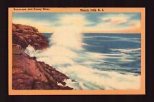 POSTCARD : RHODE ISLAND - WATCH HILL RI - LINEN GREETINGS FROM SHOWING SEA SHORE picture
