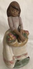 Lladro Porcelain May Flowers' Girl & Flower Basket Figure No. 12274 picture