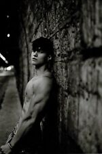 Shirtless Young Man cruising, leaning against a wall gay man's collection 4x6  picture