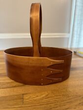 Shaker style cherry Three Finger Basket sgnd Ronnie Harwell hand crafted 1992 picture