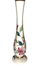 Lenox Bud Vase Barrington Collection Pink Floral Gold Trim Bone China picture