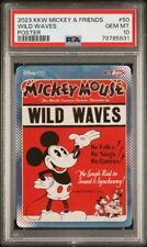 PSA 10 GEM MINT WILD WAVES MICKEY MOUSE 2023 KKW POSTER #50 GRADED DISNEY *TPHLC picture