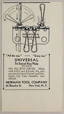 1931 Print Ad Universal Tri-Swivel Key Holder Plate Newman Tool New York,NY picture