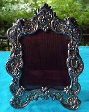Vintage GORHAM SILVER PLATE ROSE REPOUSSE Small PHOTO FRAME & GLASS 3 5/8